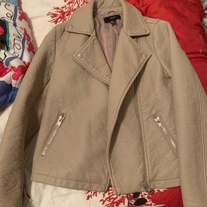 Down faux leather jacket